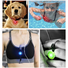 LED Luminous Safety Pendant - Night Visibility Pet Light for Collars