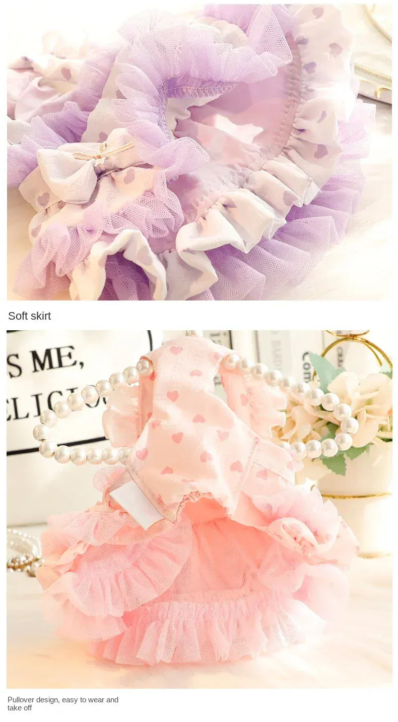 Lolita Pet Tutu Skirt – Thin Strapped Princess Dress for Small Dogs & Cats