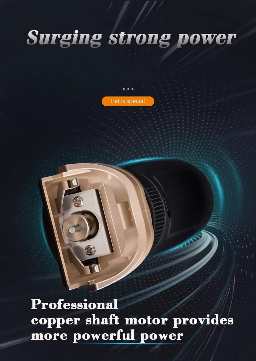 Low-Noise Dog Clippers - Rechargeable Pet Grooming Kit with 4 Guide Combs