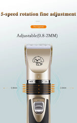 Low-Noise Dog Clippers - Rechargeable Pet Grooming Kit with 4 Guide Combs