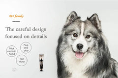 Low-Noise Dog Clippers - Rechargeable Pet Grooming Kit with 4 Guide Combs