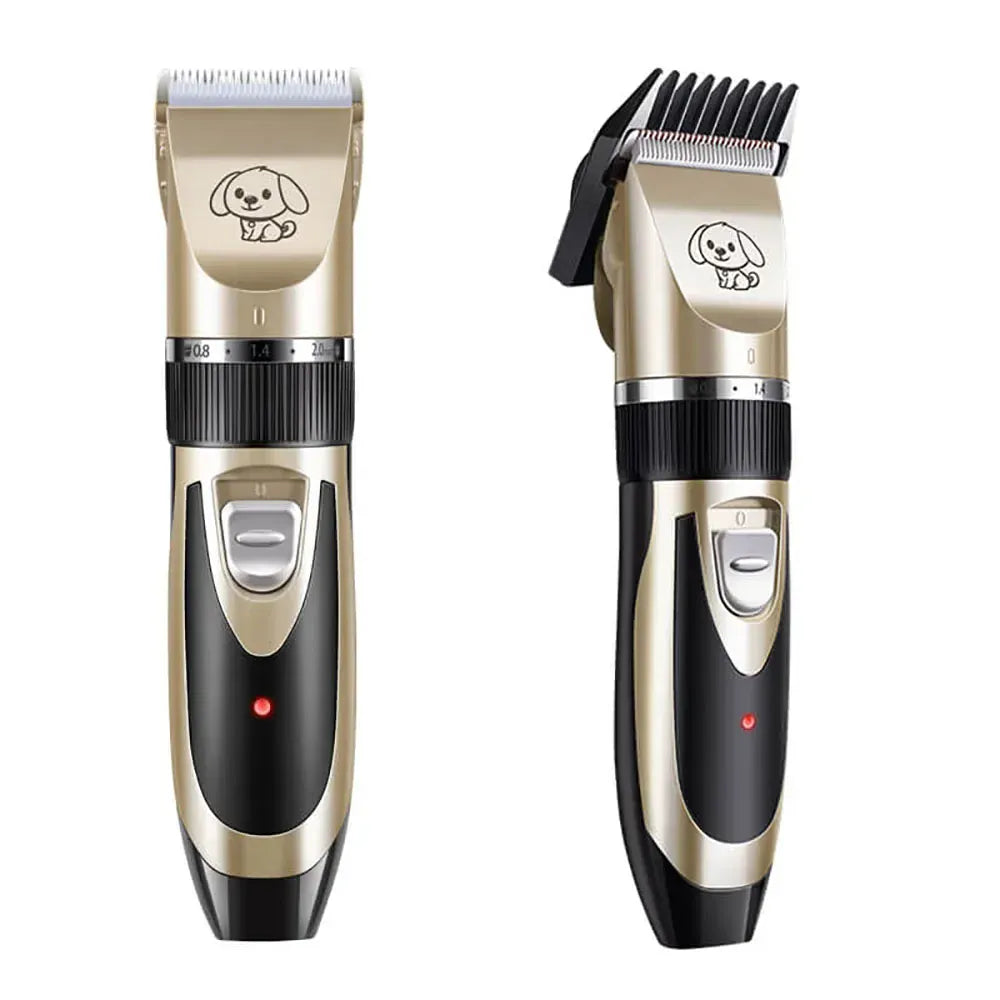 Low-Noise Dog Clippers - Rechargeable Pet Grooming Kit with 4 Guide Combs