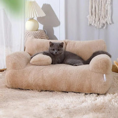 Luxury Cat Bed Sofa – Winter Warm Plush Pet Nest for Small Dogs & Cats