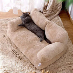 Luxury Cat Bed Sofa – Winter Warm Plush Pet Nest for Small Dogs & Cats