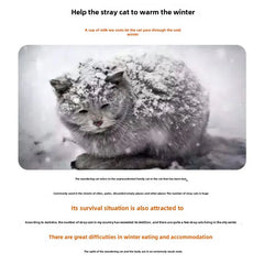 Outdoor Cat House Waterproof - Winter Warm Pet Cave Bed Foldable Washable