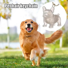 Pet Hair Memorial Keychain - DIY Dog Hair Storage Jewelry Gift