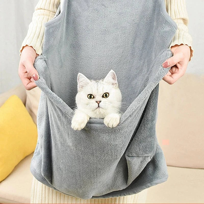 Pet Sleep & Travel Pouch – Plush Shoulder Bag Carrier for Cats & Small Dogs