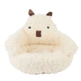 Pet Sofa Bed - Winter Warm Plush Cat Dog Bed with Removable Mat