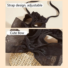 Pet Sun Hat with Bow – Adjustable Summer Sunshade Hat for Dogs & Cats