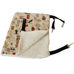 Plush Cat Hammock - Adjustable Heating Pet Mat for Cages & Windows