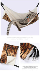 Plush Cat Hammock - Adjustable Heating Pet Mat for Cages & Windows