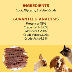 Pure Duck Jerky Dog Treats - 100% Natural Single-Ingredient Training Rewards
