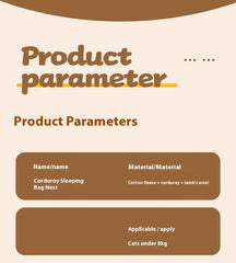 Self-Warming Cat Cave Bed with Tunnel - Plush Winter Hideaway & Sleeping Bag