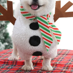 Snowman Dog Christmas Costume - Funny Winter Pet Outfit for Large Breeds