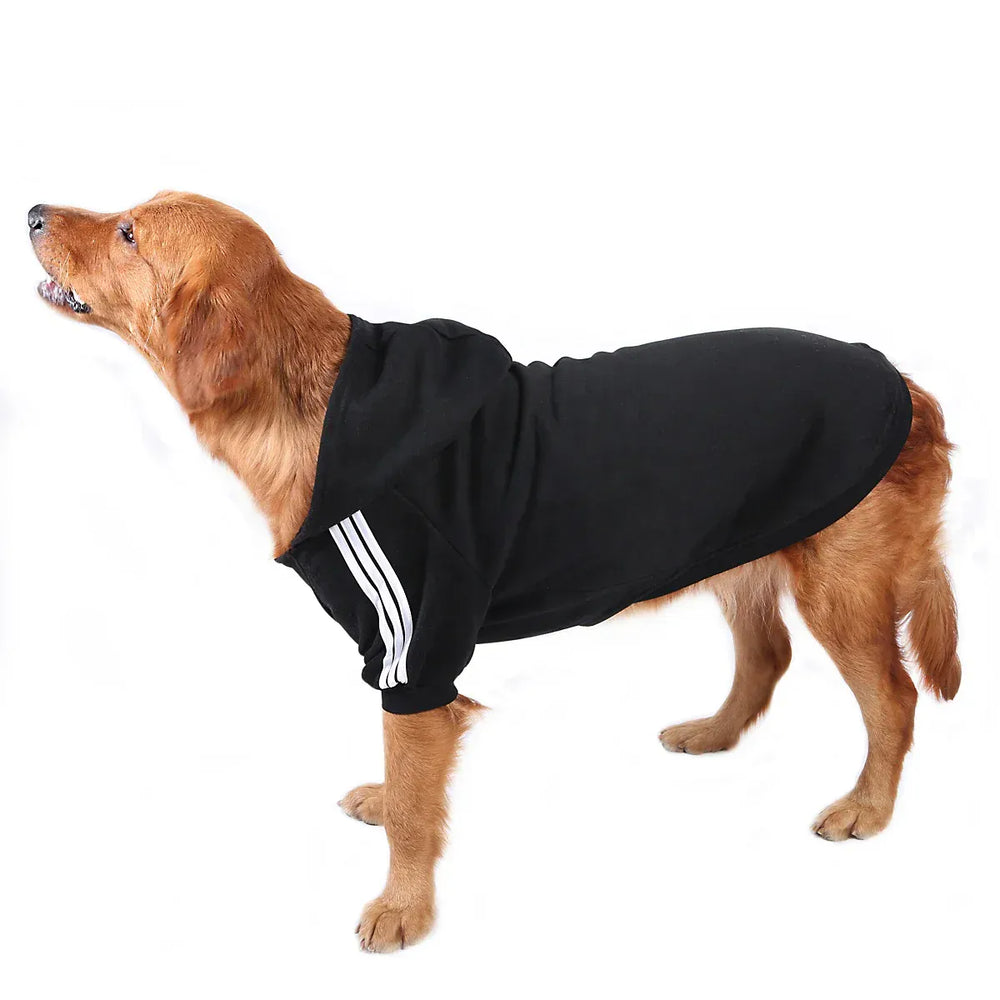 Sports Dog Hoodie - Fashion Striped Hoodie for Medium & Large Dogs