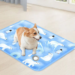 Summer Cooling Gel Mat for Dogs & Cats - Ice Cushion Pet Cooling Blanket