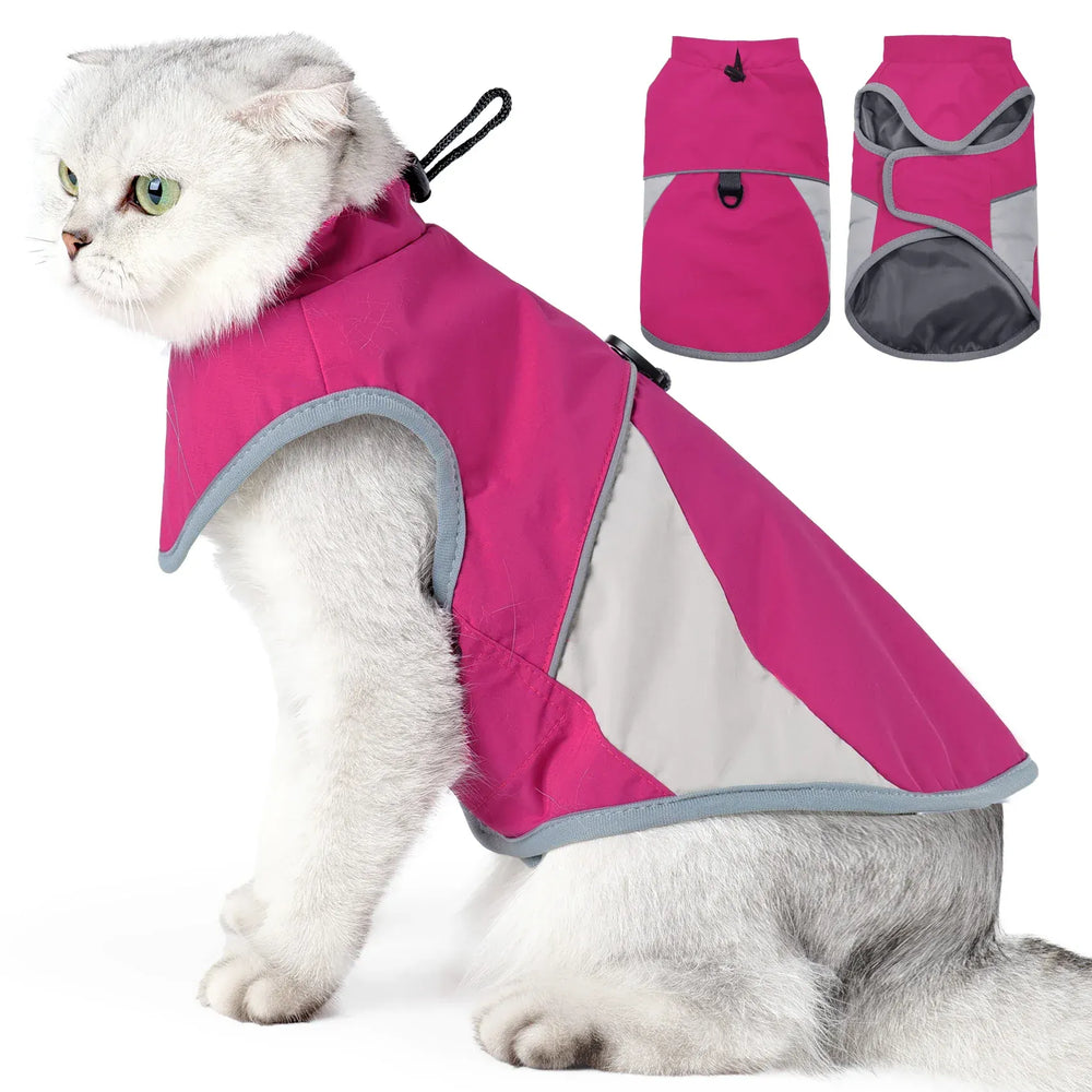 Thick Windproof Cat Jacket - Heavy Duty Winter Coat for Small Pets