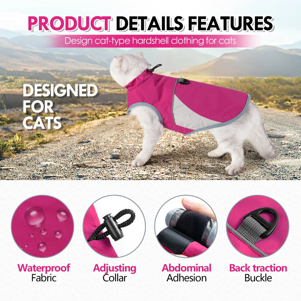 Thick Windproof Cat Jacket - Heavy Duty Winter Coat for Small Pets