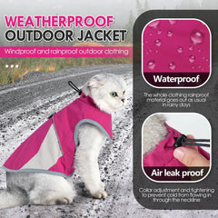 Thick Windproof Cat Jacket - Heavy Duty Winter Coat for Small Pets