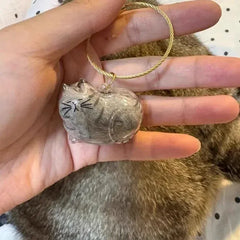 Transparent Cat Hair Storage Keychain - Pet Fur Keepsake Memorial Pendant