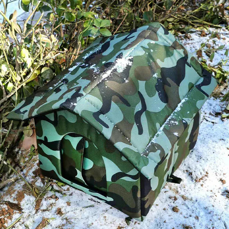 Waterproof Outdoor Cat House - Winter Warm Shelter with Foldable Design