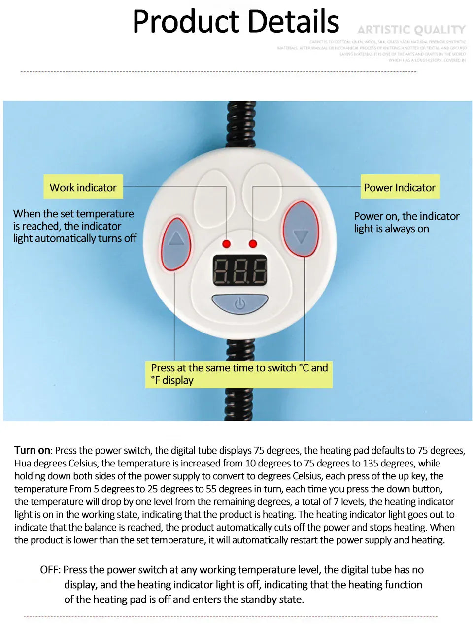 Waterproof Pet Heating Pad - Electric Winter Warmer Blanket 45×60cm