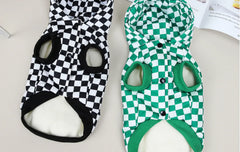 Winter Dog Coat with Hat - Plaid Cotton Jacket for Small to Large Dogs