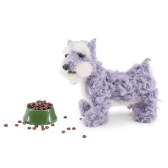 1/12 Scale Dollhouse Miniature Pet Food Set | Dog & Cat Bowls with Dry Food | Tiny Doll Accessories for Play Scenes & Photography