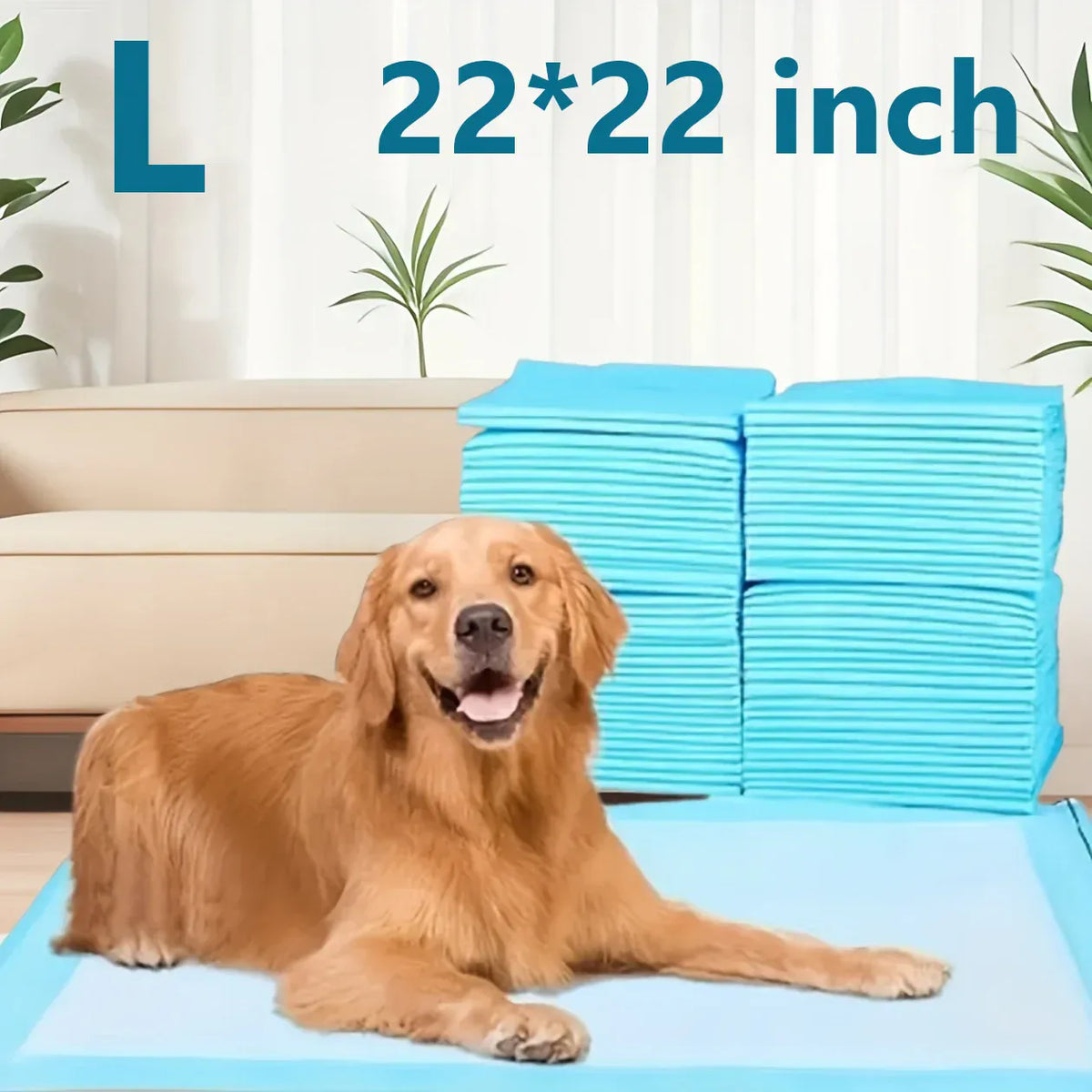 100-Count Super Absorbent Pet Urine Pads - Large Breed Puppy Potty Training Pads, Disposable Dog & Cat Housebreaking Mats