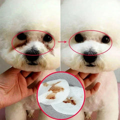 130 Pcs Pet Eye Cleaning Wipes | Tear Stain Remover for Dogs & Cats | Gentle Grooming Wipes | Non-Foaming Soft Pet Towels