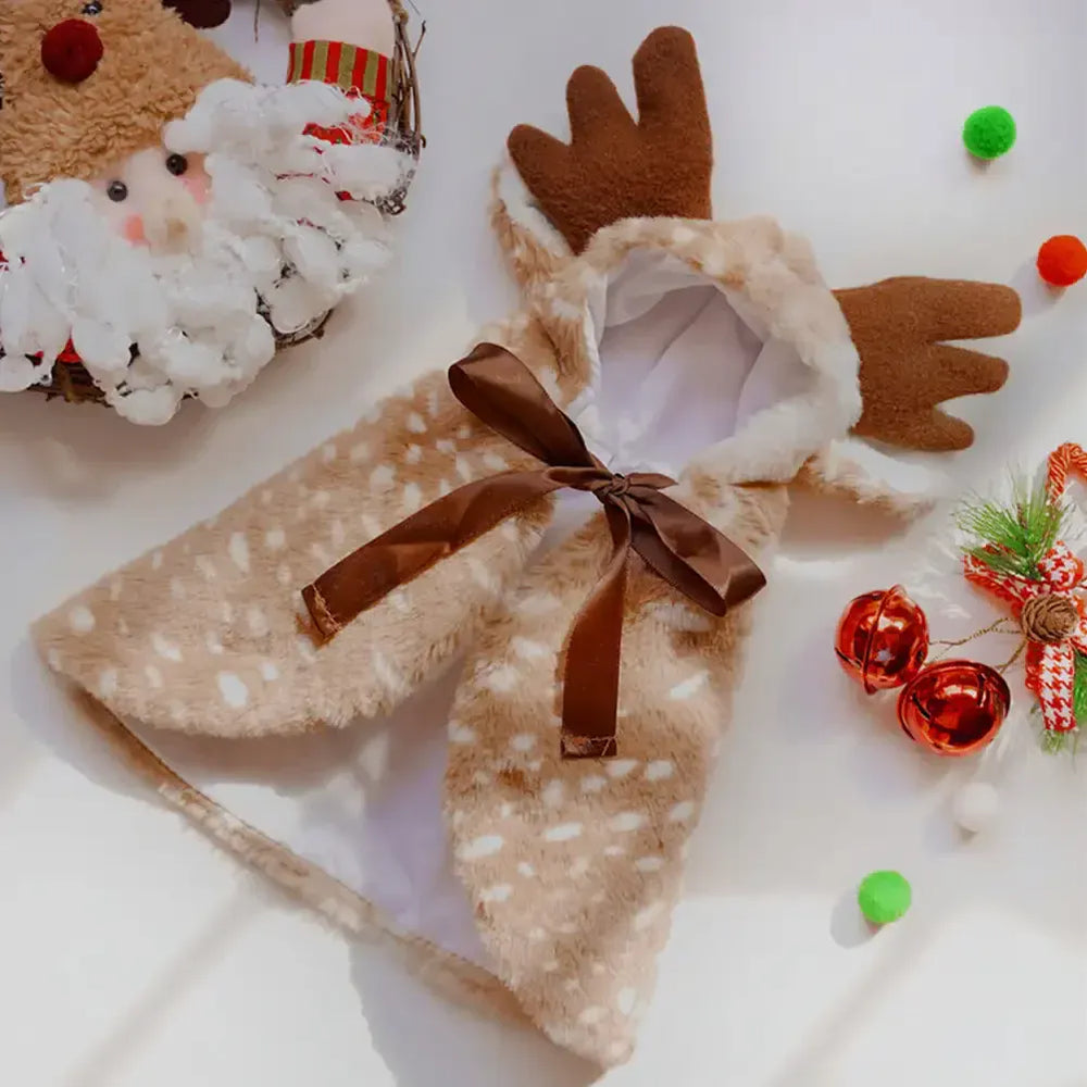 1PC Halloween Pet Costume Funny Elk Cloak for Small Dogs Cute Christmas Cat Cosplay Outfit