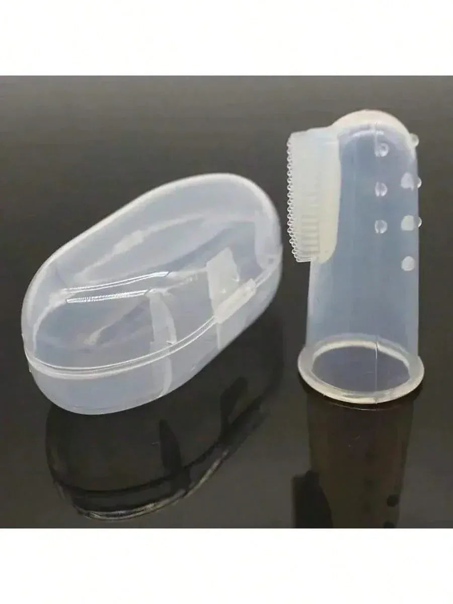 1pc Pet Finger Toothbrush for Dogs & Cats | Soft Silicone Brush for Breath & Gum Care | Portable Pet Dental Cleaning Tool