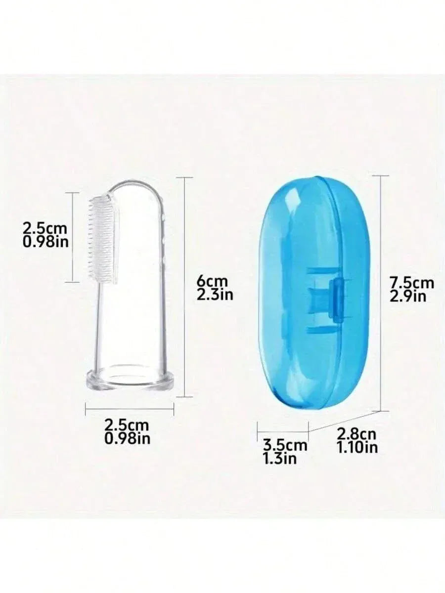 1pc Pet Finger Toothbrush for Dogs & Cats | Soft Silicone Brush for Breath & Gum Care | Portable Pet Dental Cleaning Tool