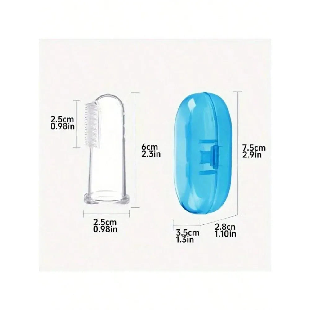 1pc Pet Finger Toothbrush for Dogs & Cats | Soft Silicone Brush for Breath & Gum Care | Portable Pet Dental Cleaning Tool