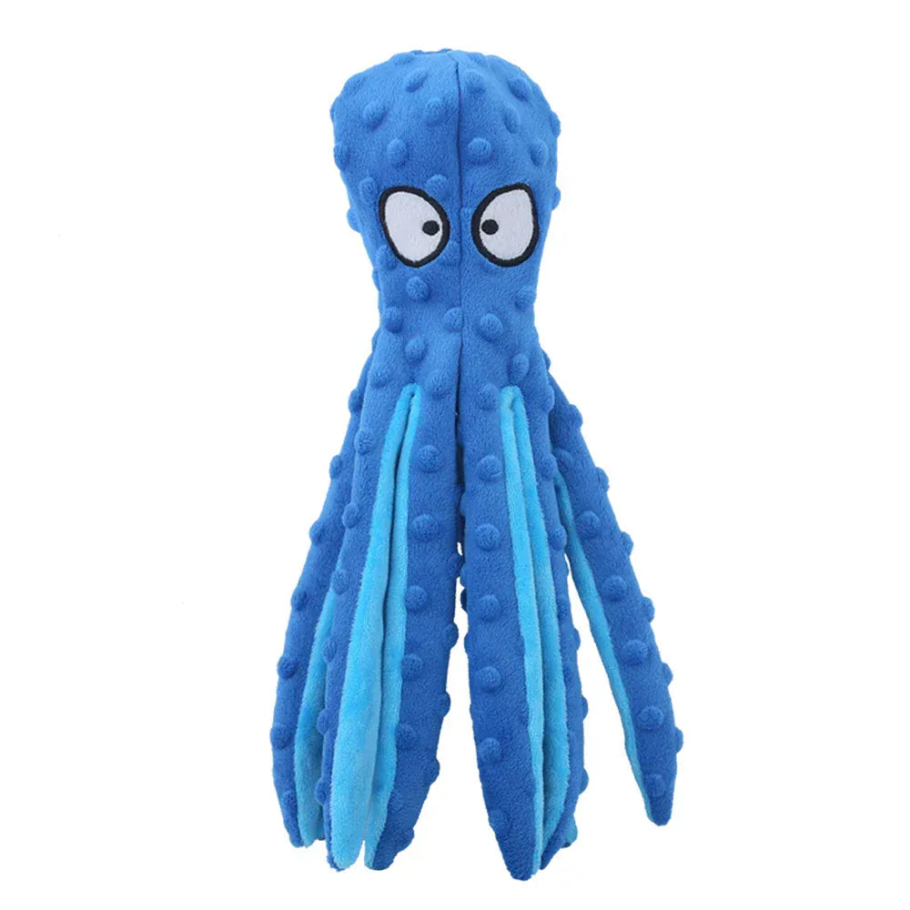 1PC Plush Pet Toy | Cartoon Fish & Octopus | Interactive Chew & Squeaky Toy for Cats & Dogs | Fun Bite-Resistant Pet Product