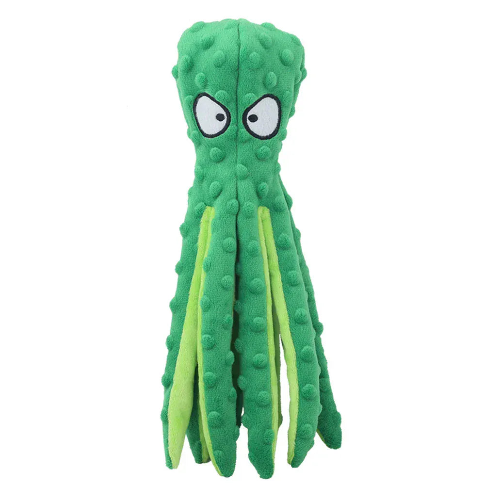 1PC Plush Pet Toy | Cartoon Fish & Octopus | Interactive Chew & Squeaky Toy for Cats & Dogs | Fun Bite-Resistant Pet Product