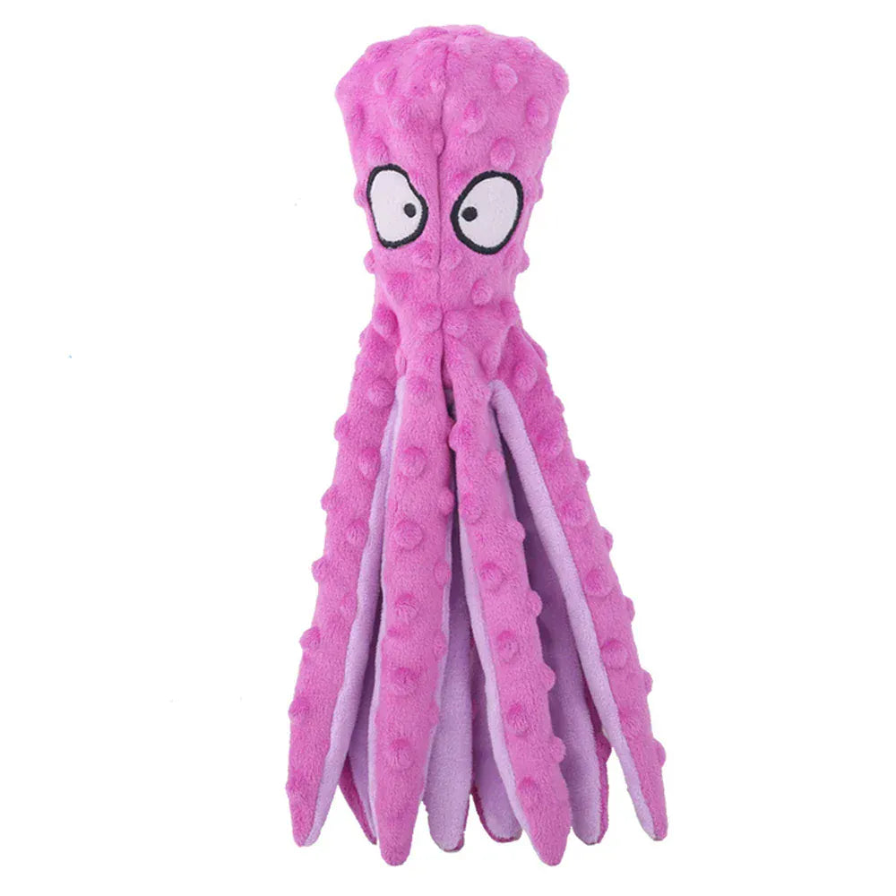 1PC Plush Pet Toy | Cartoon Fish & Octopus | Interactive Chew & Squeaky Toy for Cats & Dogs | Fun Bite-Resistant Pet Product