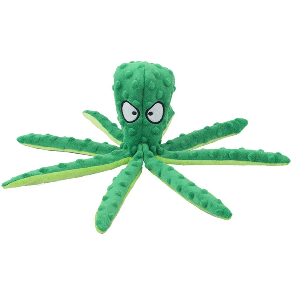1PC Plush Pet Toy | Cartoon Fish & Octopus | Interactive Chew & Squeaky Toy for Cats & Dogs | Fun Bite-Resistant Pet Product