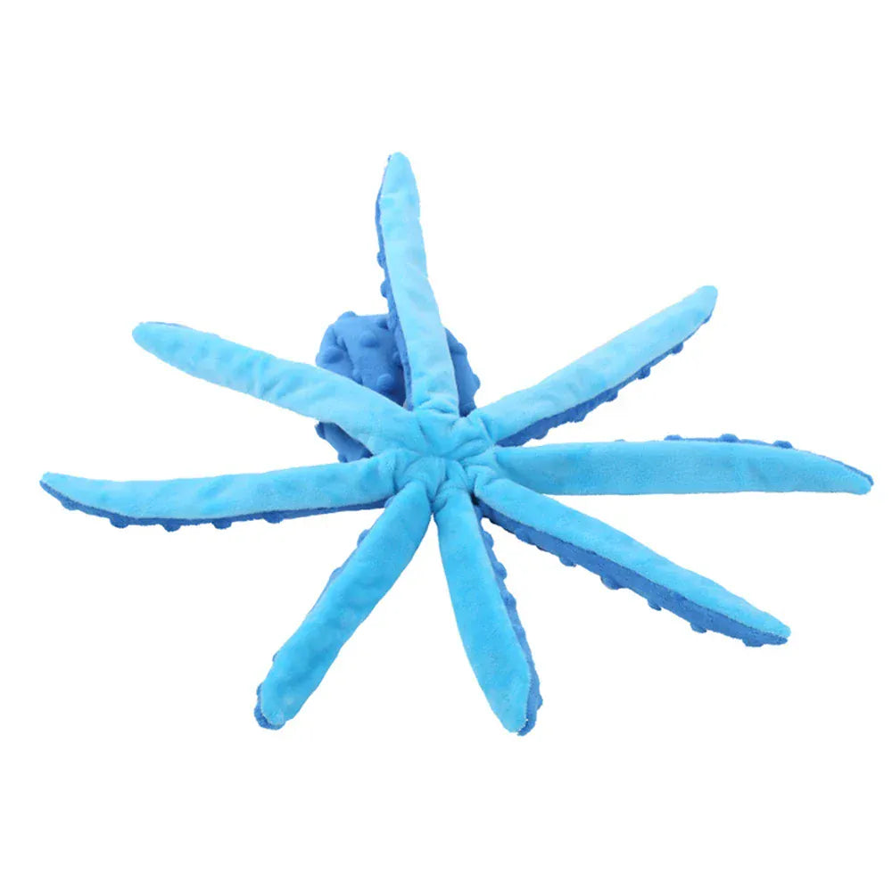 1PC Plush Pet Toy | Cartoon Fish & Octopus | Interactive Chew & Squeaky Toy for Cats & Dogs | Fun Bite-Resistant Pet Product