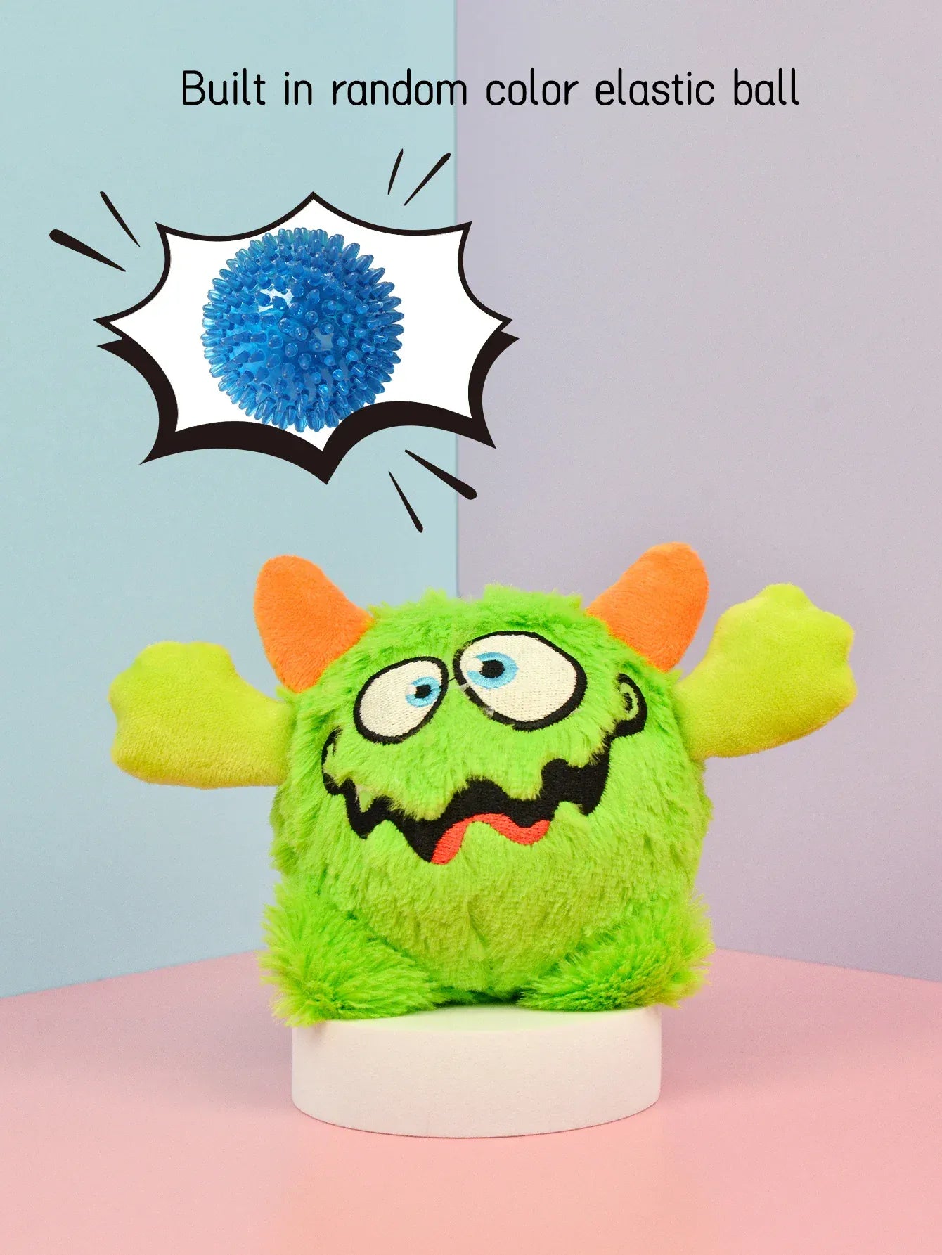 2-in-1 Moving Plush Squeaky Dog Ball | Interactive Motion Toy for Small Dogs | Halloween Pet Gift