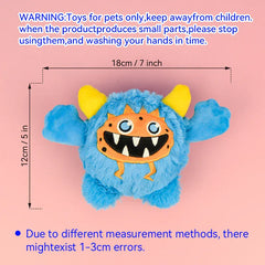 2-in-1 Moving Plush Squeaky Dog Ball | Interactive Motion Toy for Small Dogs | Halloween Pet Gift