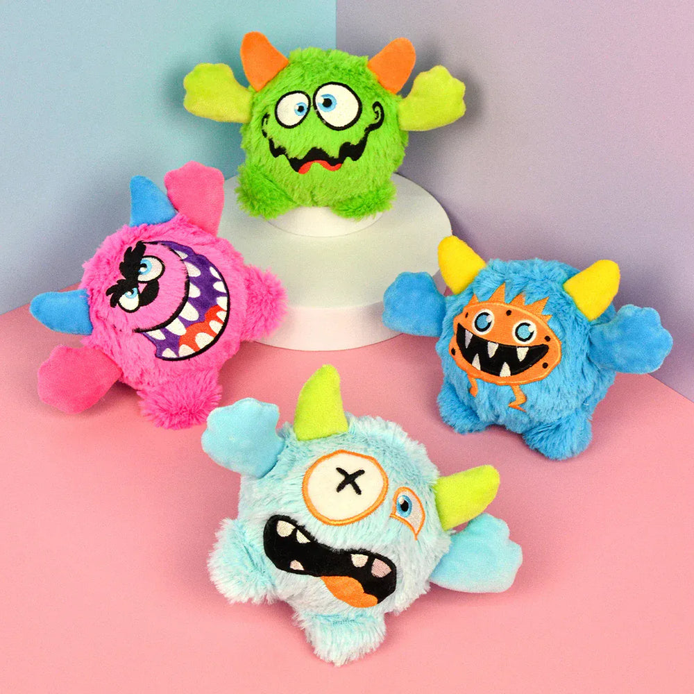 2-in-1 Moving Plush Squeaky Dog Ball | Interactive Motion Toy for Small Dogs | Halloween Pet Gift