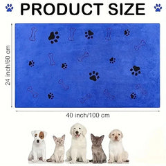 2-Pack Microfiber Dog Towels - Super Absorbent Quick Dry Pet Bath Towels for Dogs & Cats, Grooming Drying Towels with Soft Edges