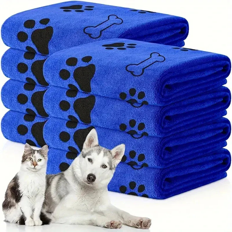 2-Pack Microfiber Dog Towels - Super Absorbent Quick Dry Pet Bath Towels for Dogs & Cats, Grooming Drying Towels with Soft Edges