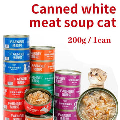 200g Premium Canned Cat Food | White Meat Tuna, Cod, Salmon & Chicken | Nutritious Wet Food for Kittens & Adult Cats | High-Protein Pet Snack & Meal