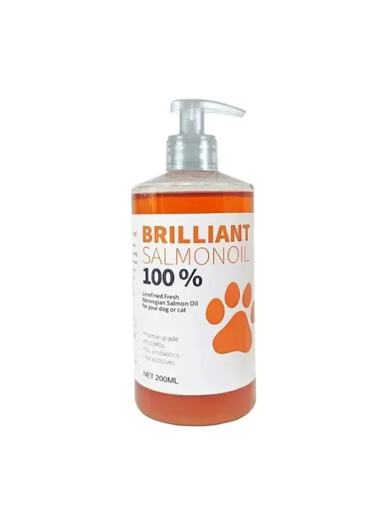 200ml Pure Salmon Oil for Dogs - Natural Omega Fatty Acids Supplement, Skin & Coat Health Support, No Chemical Treatment