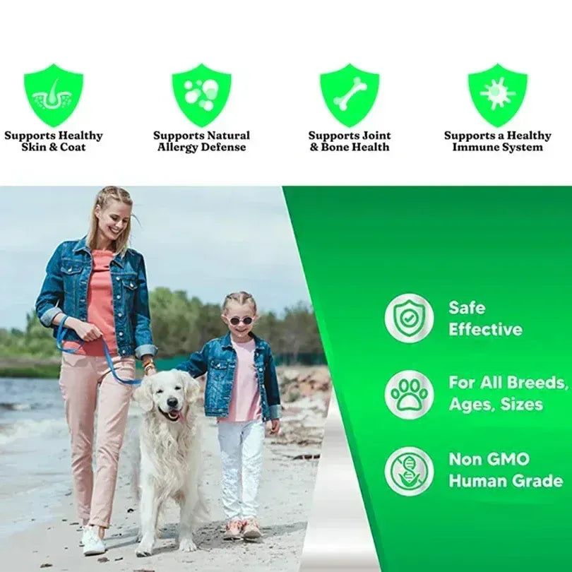 200ml Pure Salmon Oil for Dogs - Natural Omega Fatty Acids Supplement, Skin & Coat Health Support, No Chemical Treatment