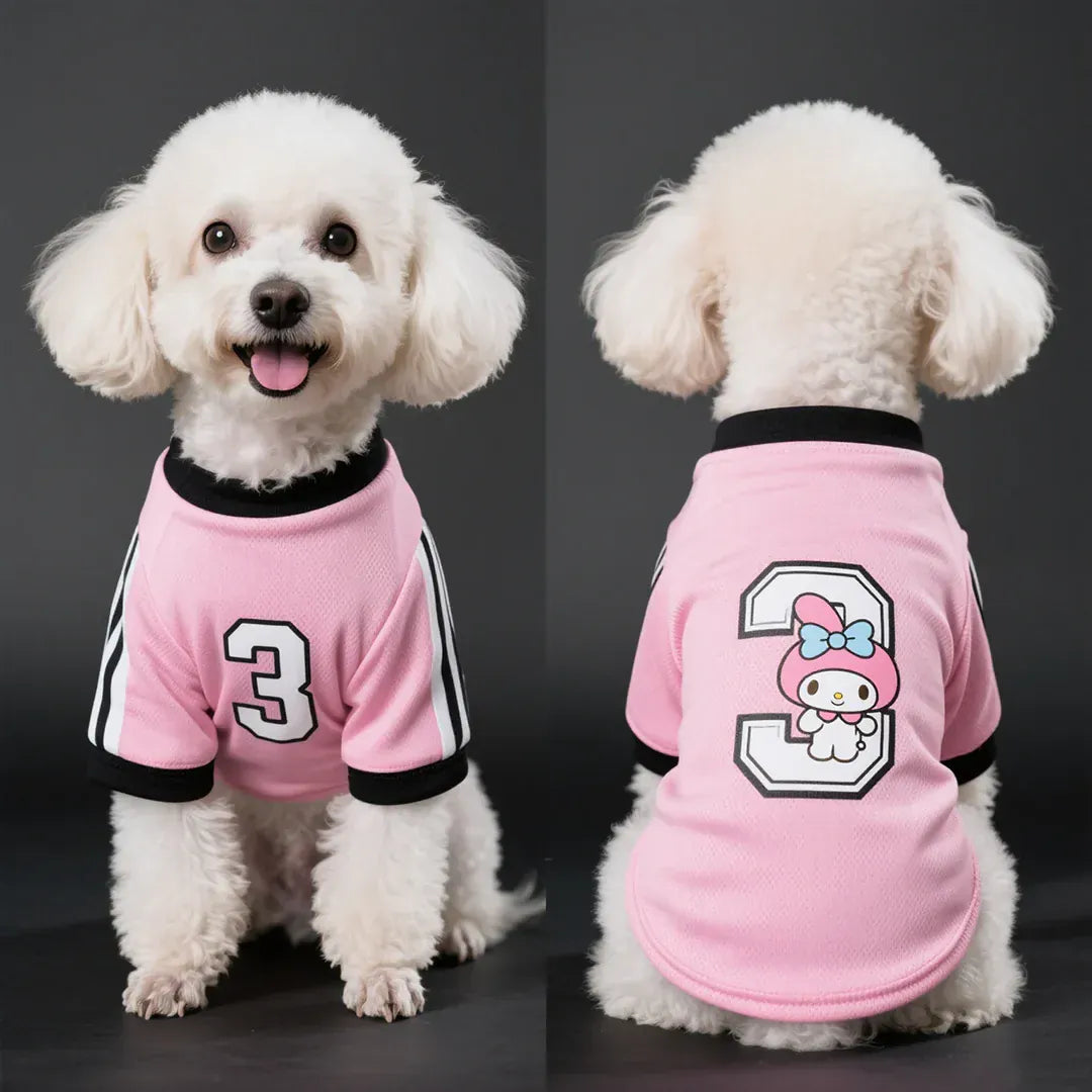 2025 Mellody IP Licensed Pet Dog Clothing Set – Breathable Cool Summer Vests & T-Shirts for Small & Medium Dogs | Dog King Edition