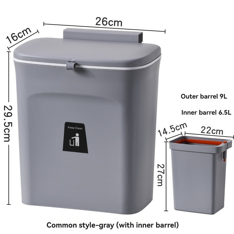 Wall-mounted Toilet Kitchen Trash Can