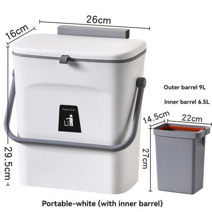 Wall-mounted Toilet Kitchen Trash Can